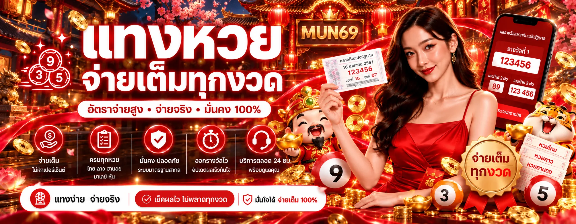 MUN69 หวยออนไลน์จ่ายครบทุกงวดและตรวจผลได้