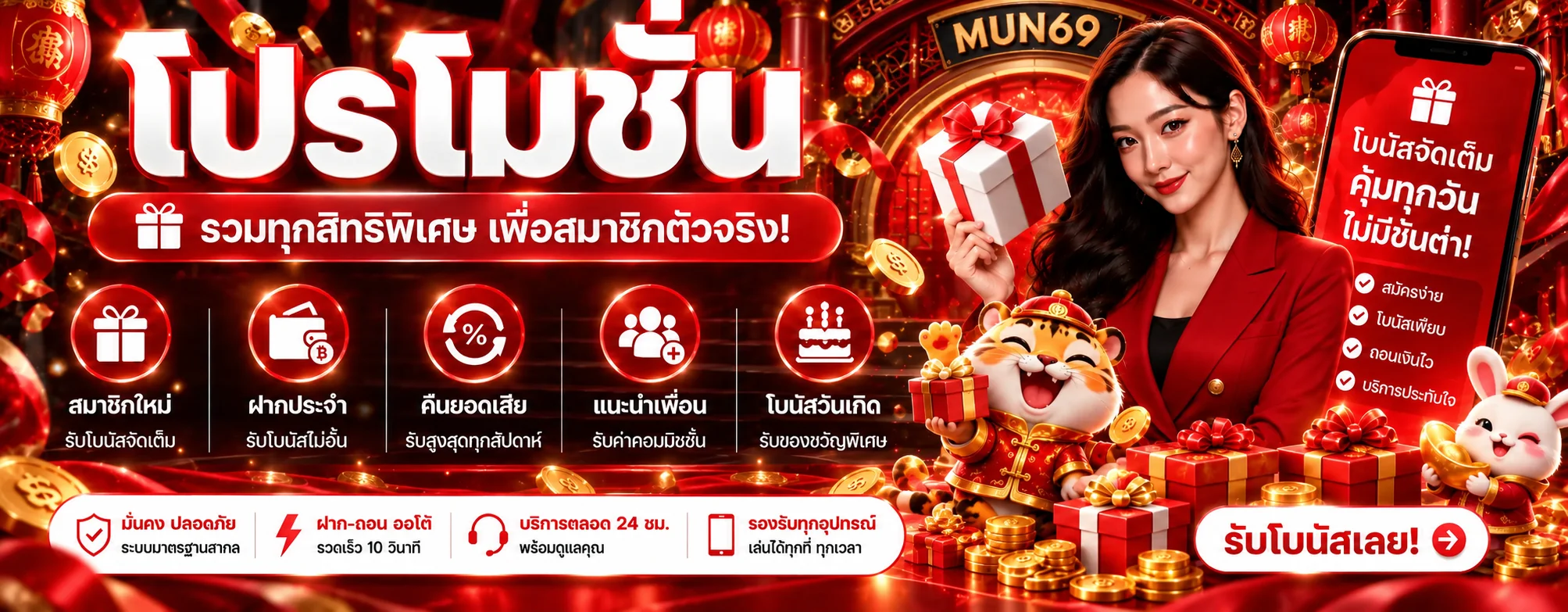 โปรโมชั่น MUN69 รวมสิทธิ์และเงื่อนไขก่อนรับโบนัส